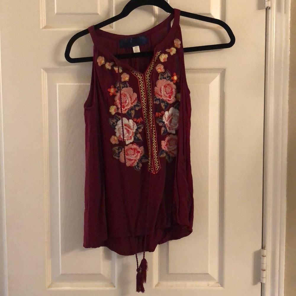 Embroidered top